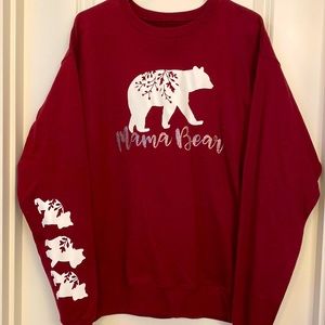Maroon Mama Bear with 3 bears
